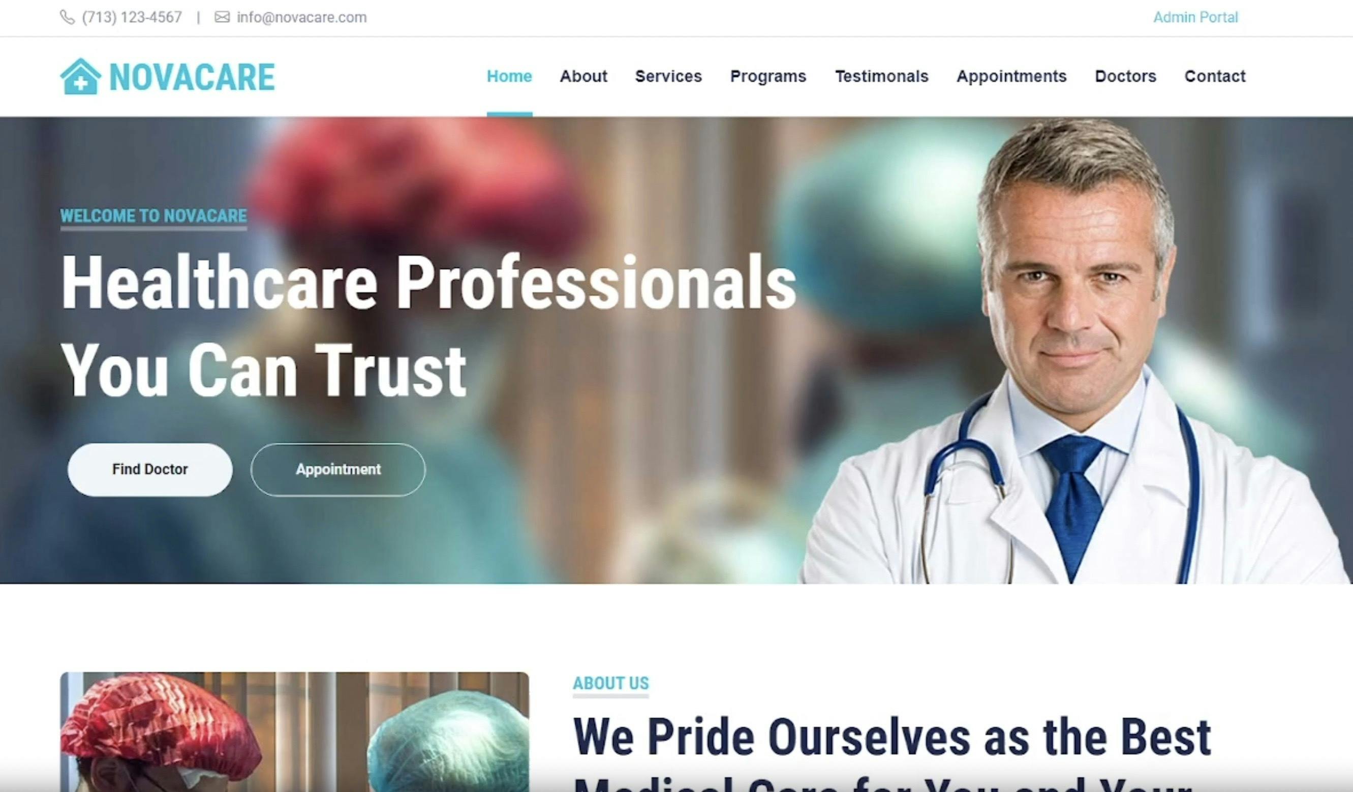 Project Novacare Hospital Website - 1